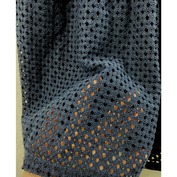 City Triangles Jumpsuit Junior 9 Romper Shorts Navy Blue Belted One Piece Summer - Picture 3 of 12